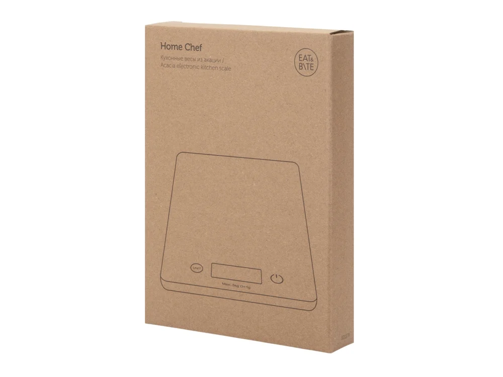 Кухонные весы из акации Home Chef коричневый - фото 7
