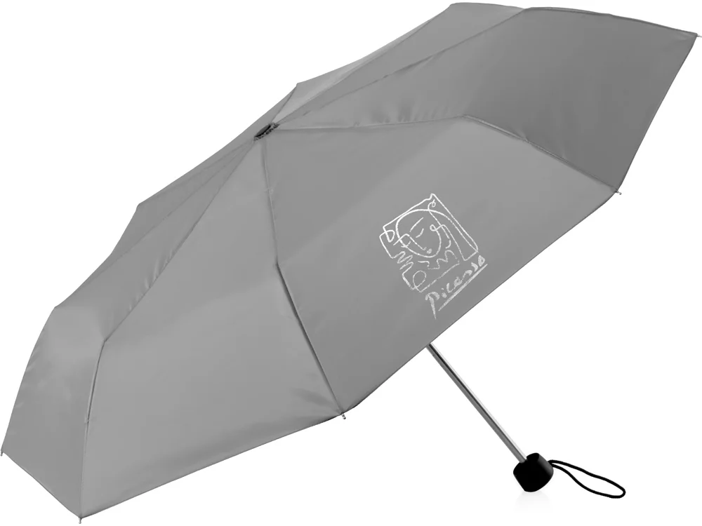Зонт Picau c трафаретной печатью фольгой серый