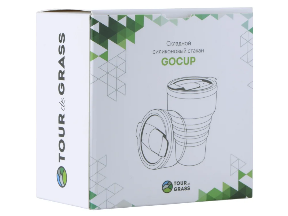 Силиконовый складной стакан GoCup бежевый 375 мл - фото 7
