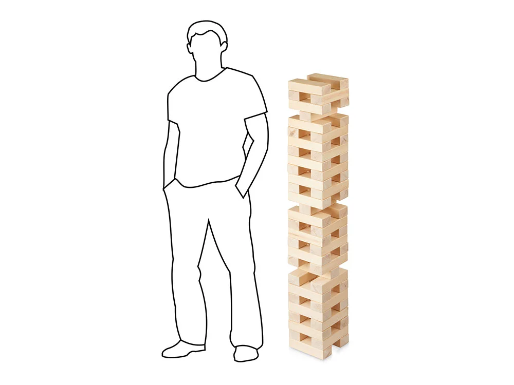 Игра из дерева XXL Tower 57 брусков - фото 1