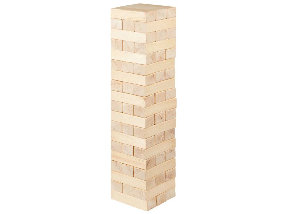 Игра из дерева XXL Tower 57 брусков натуральный - фото 2