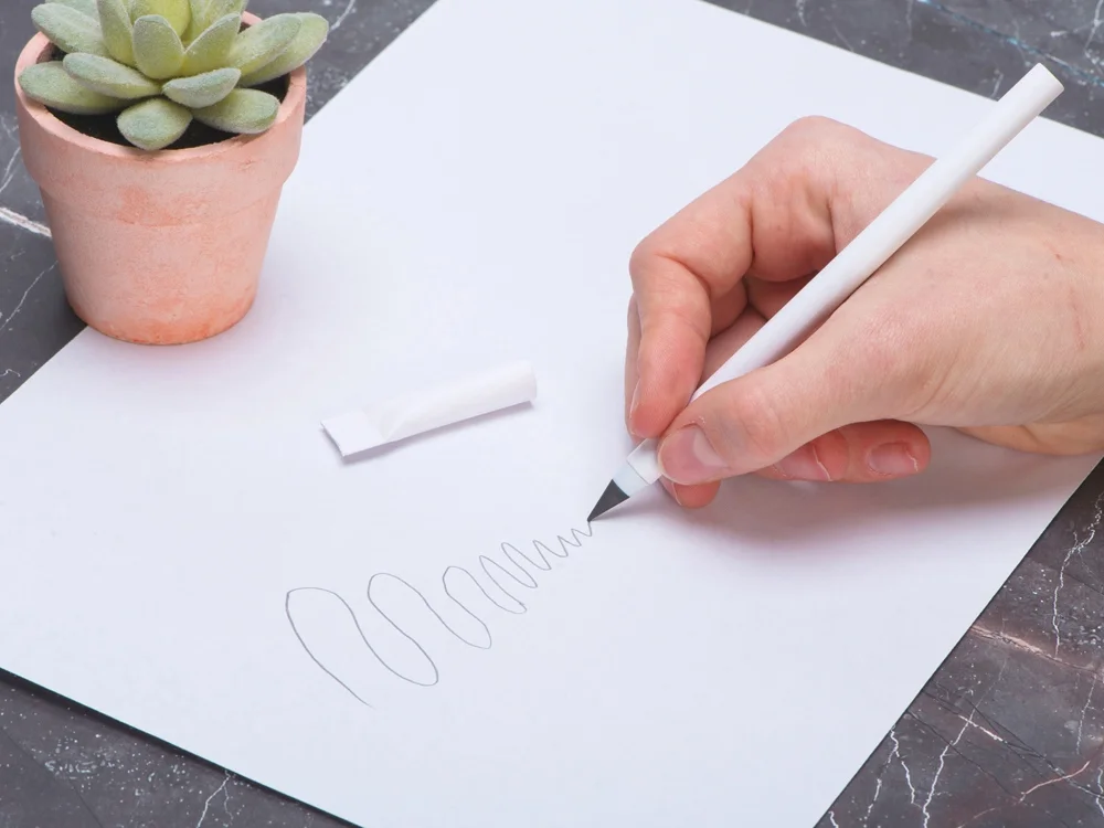 Вечный карандаш из переработанной бумаги Recycled pencil белый - фото 4