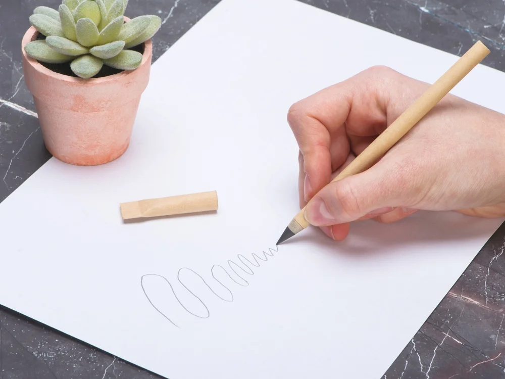Вечный карандаш из переработанной бумаги Recycled pencil натуральный - фото 4