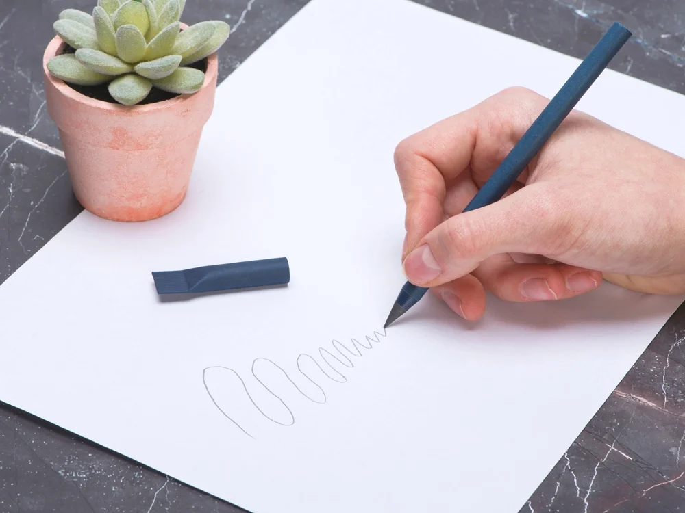 Вечный карандаш из переработанной бумаги Recycled pencil темно-синий - фото 4