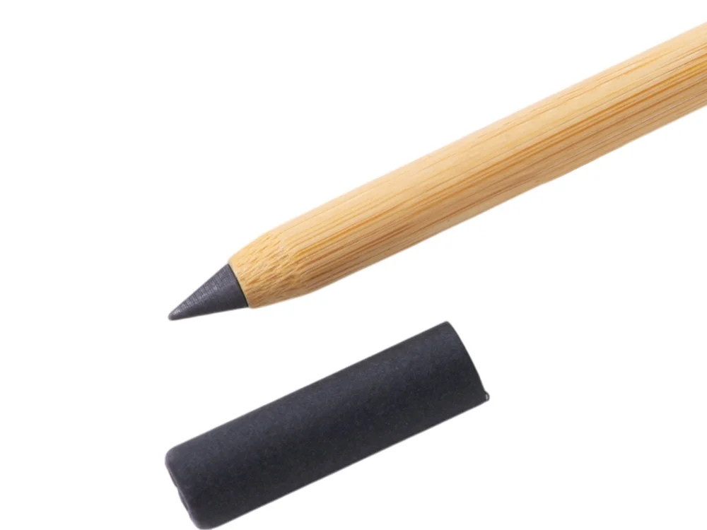 Вечный карандаш и ручка из бамбука Black bamboo натуральный черный - фото 4