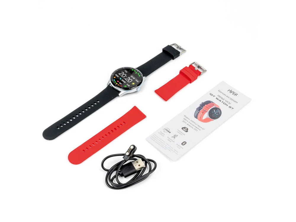 Смарт-часы IoT Watch GT черный красный - фото 9