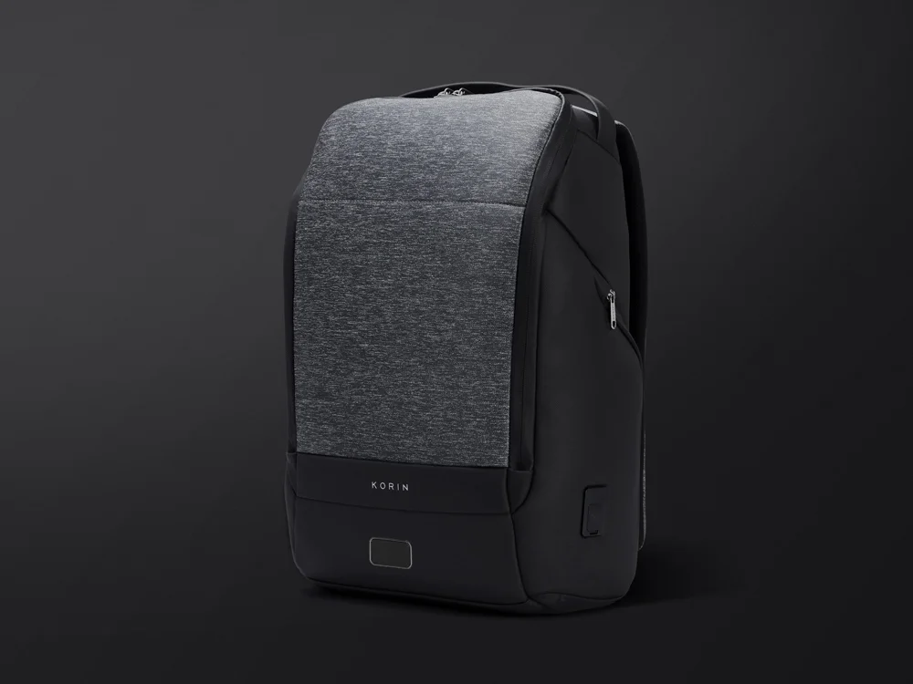 Водостойкий антикражный рюкзак FlexPackPro для ноутбука 15.6 серый/черный - фото 5