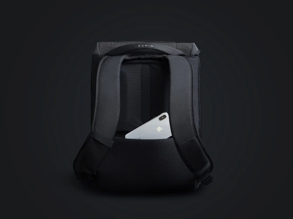 Водостойкий антикражный рюкзак Clickpack для ноутбука 15.6 черный - фото 12