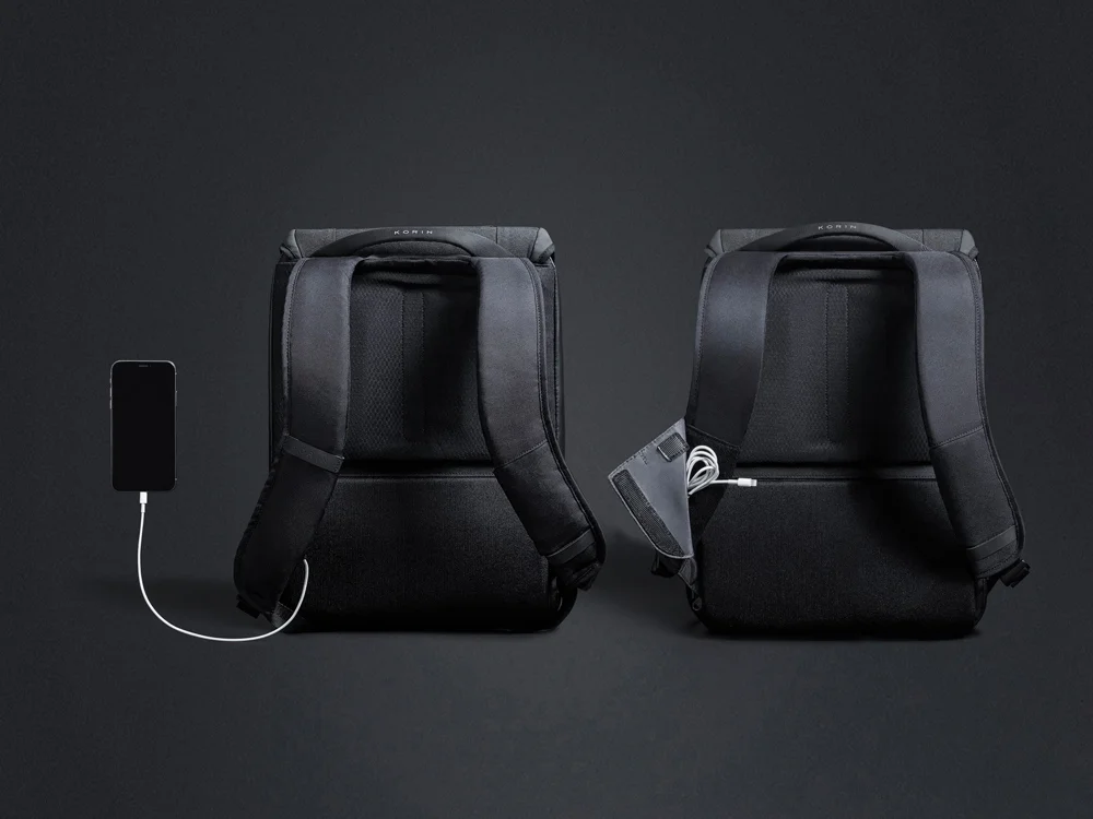 Водостойкий антикражный рюкзак Clickpack для ноутбука 15.6 черный - фото 20
