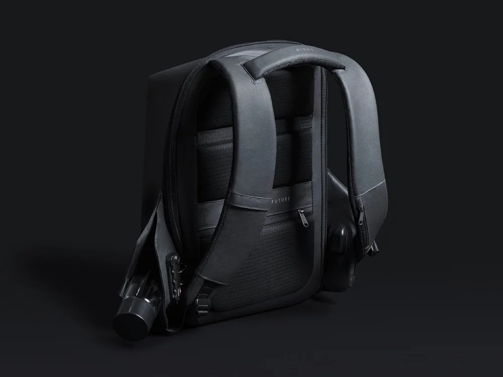 Водостойкий антикражный рюкзак Hipack для ноутбука 15.6 черный - фото 10