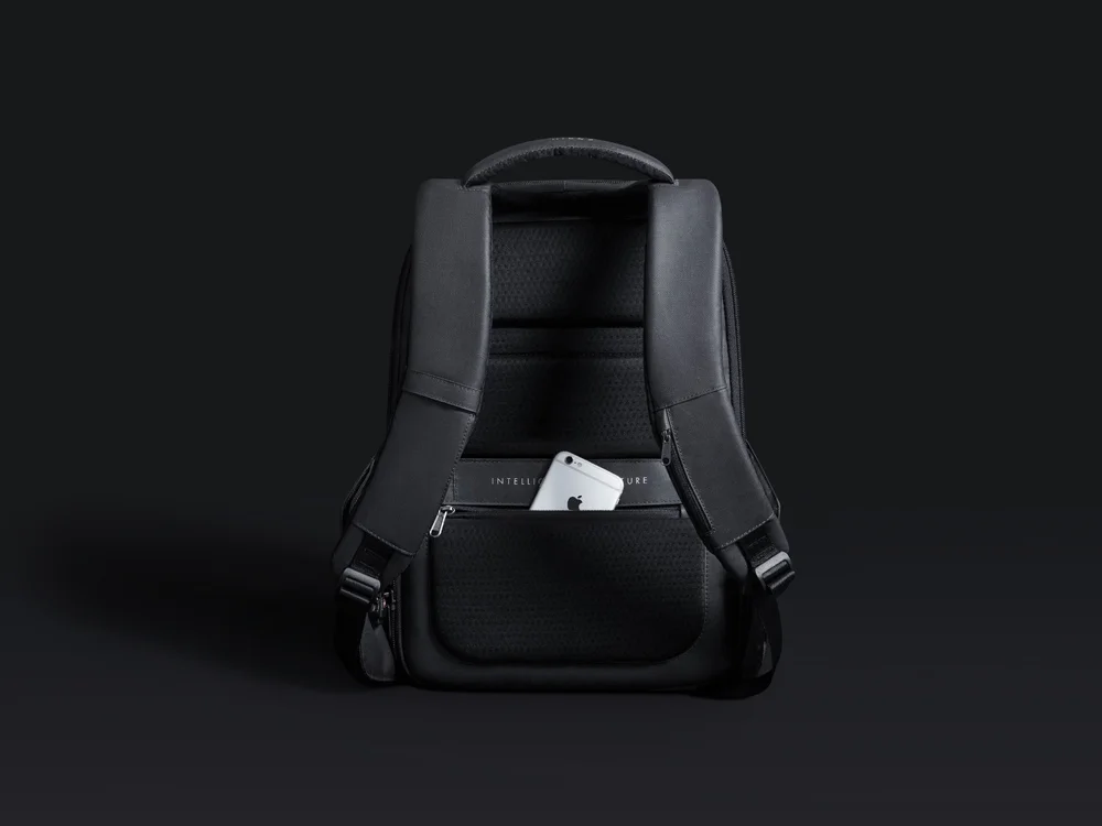 Водостойкий антикражный рюкзак Hipack для ноутбука 15.6 черный - фото 12
