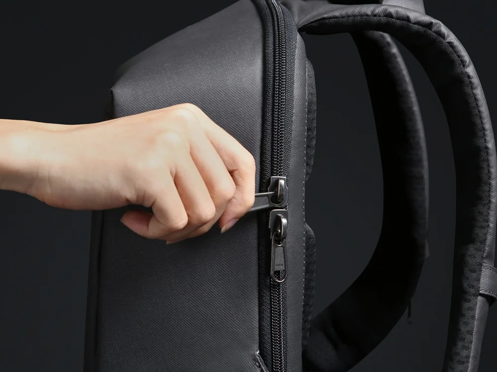 Водостойкий антикражный рюкзак Hipack для ноутбука 15.6 черный - фото 14