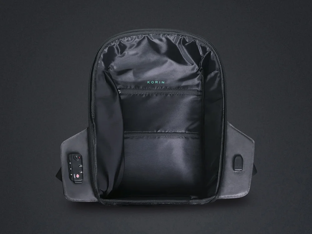 Водостойкий антикражный рюкзак Hipack для ноутбука 15.6 черный - фото 15