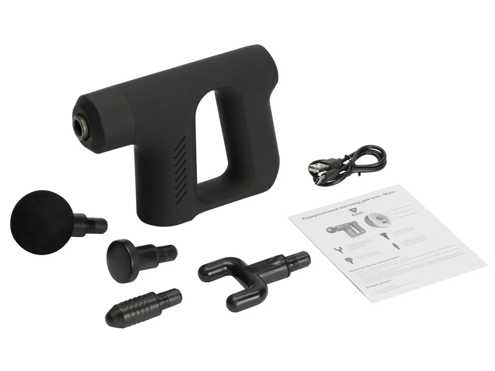 Перкуссионный массажер для тела Matt черный - фото 10