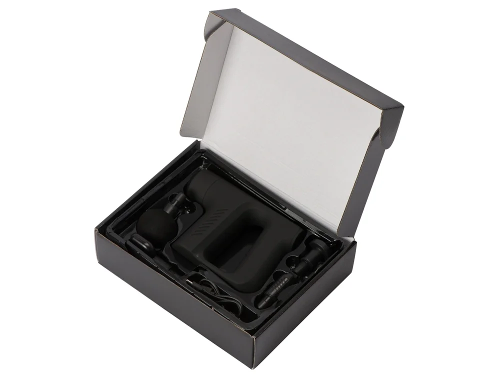 Перкуссионный массажер для тела Matt черный - фото 11