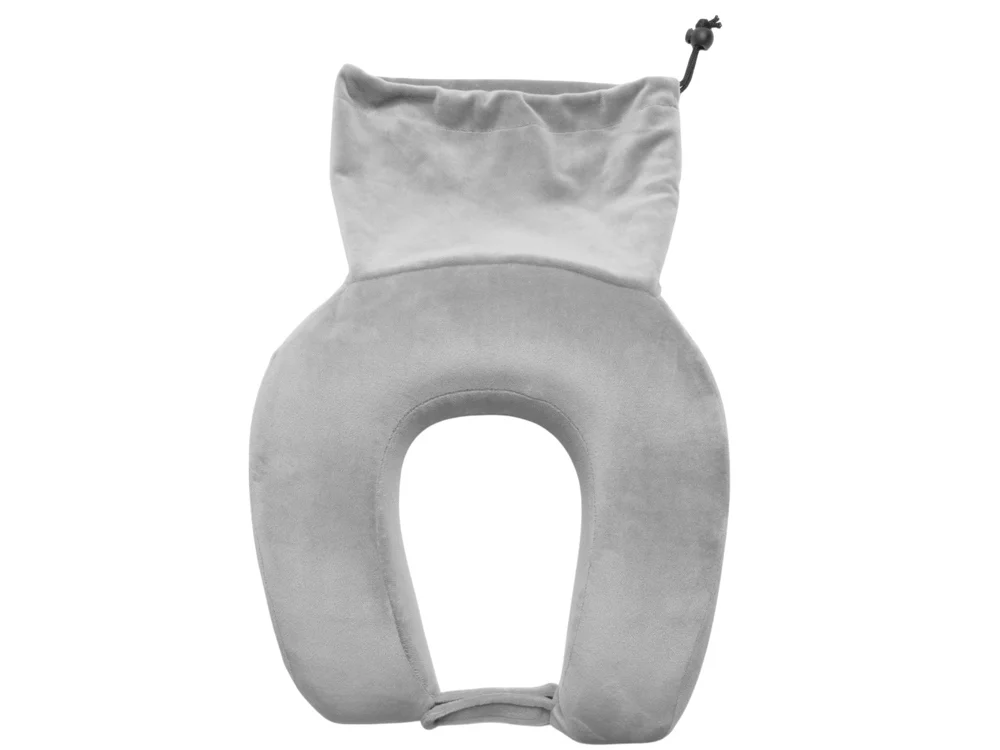 Подушка с эффектом памяти и вшитым чехлом Stash & Snooze серый - фото 2