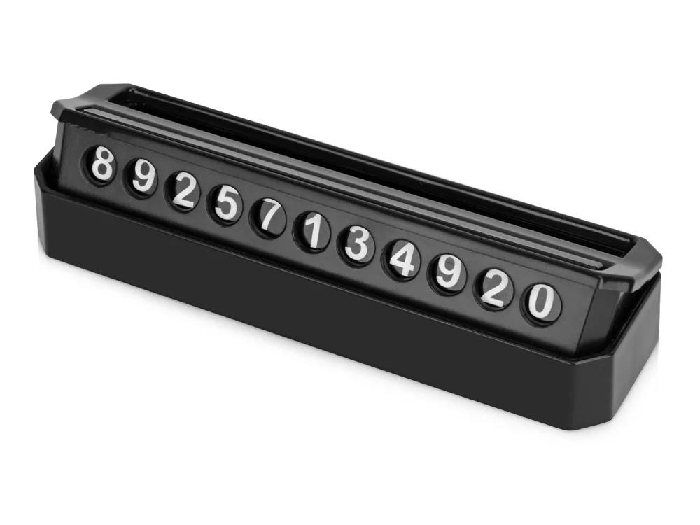 Табличка Tempark с номером телефона для временной парковки черный