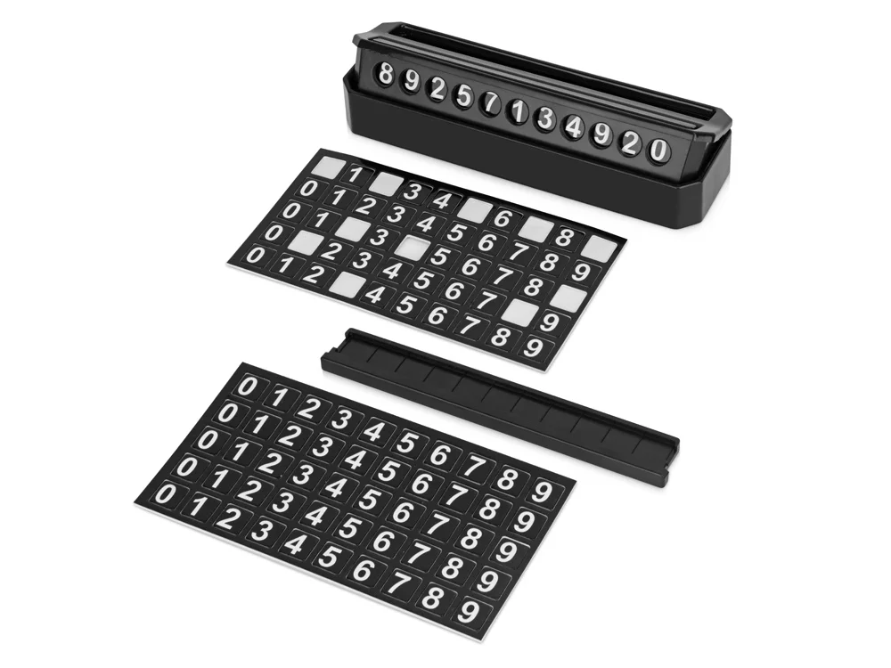 Табличка Tempark с номером телефона для временной парковки черный - фото 3