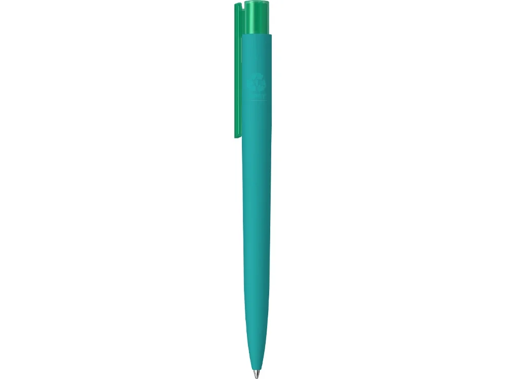 Ручка шариковая RECYCLED PET PEN PRO K transparent GUM soft-touch бирюзовый - фото 4