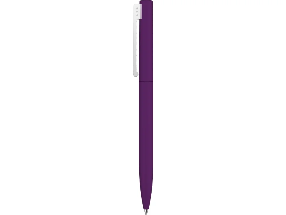 Ручка металлическая шариковая Bright F Gum soft-touch фиолетовый - фото 4