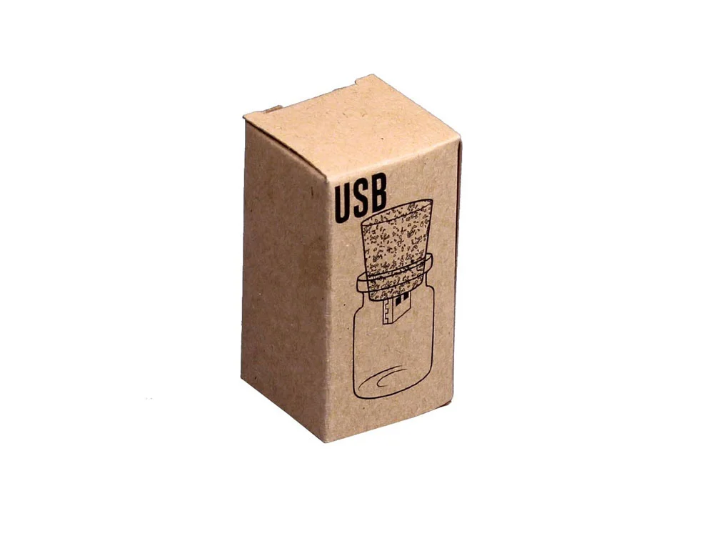 USB 2.0-флешка на 512 Мбайт в виде пробки в бутылочке натуральный прозрачный 512Mb - фото 3