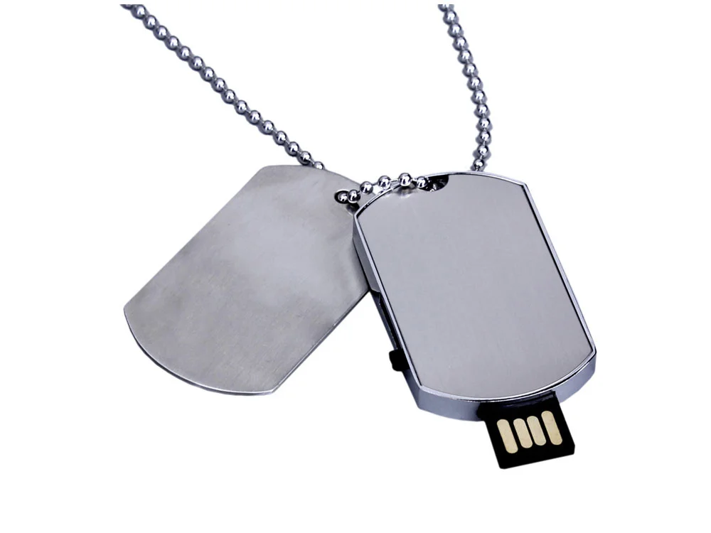 USB 2.0-флешка на 64 Гб в виде армейского жетона, серебристый, 64Gb - фото 3