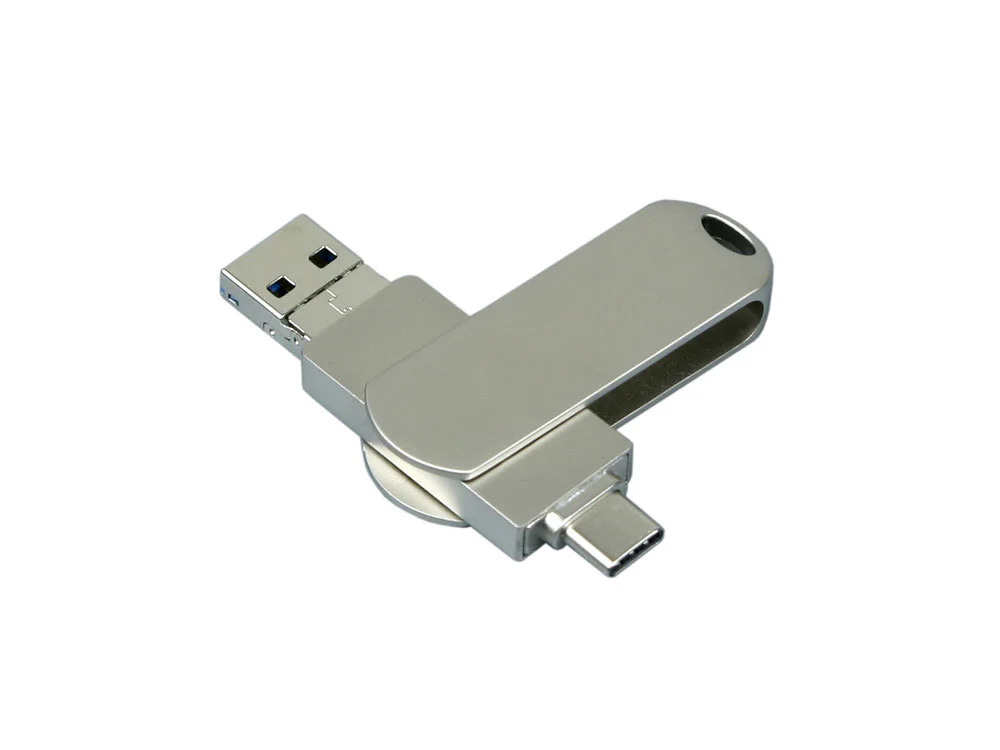 USB 3.0-флешка на 64 Гб для айфона 3 в 1 серебристый 64Gb