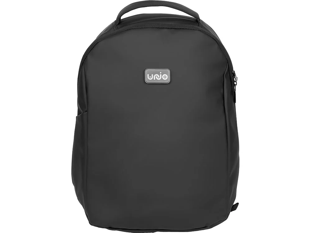 Рюкзак Sofit для ноутбука 14 из экокожи с гравировкой на шильде черный