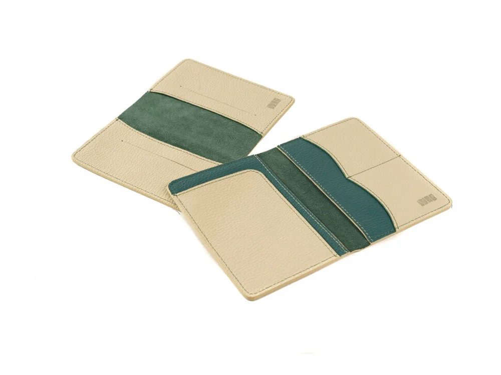 Обложка для паспорта Valerie Concept зеленый/бежевый - фото 6