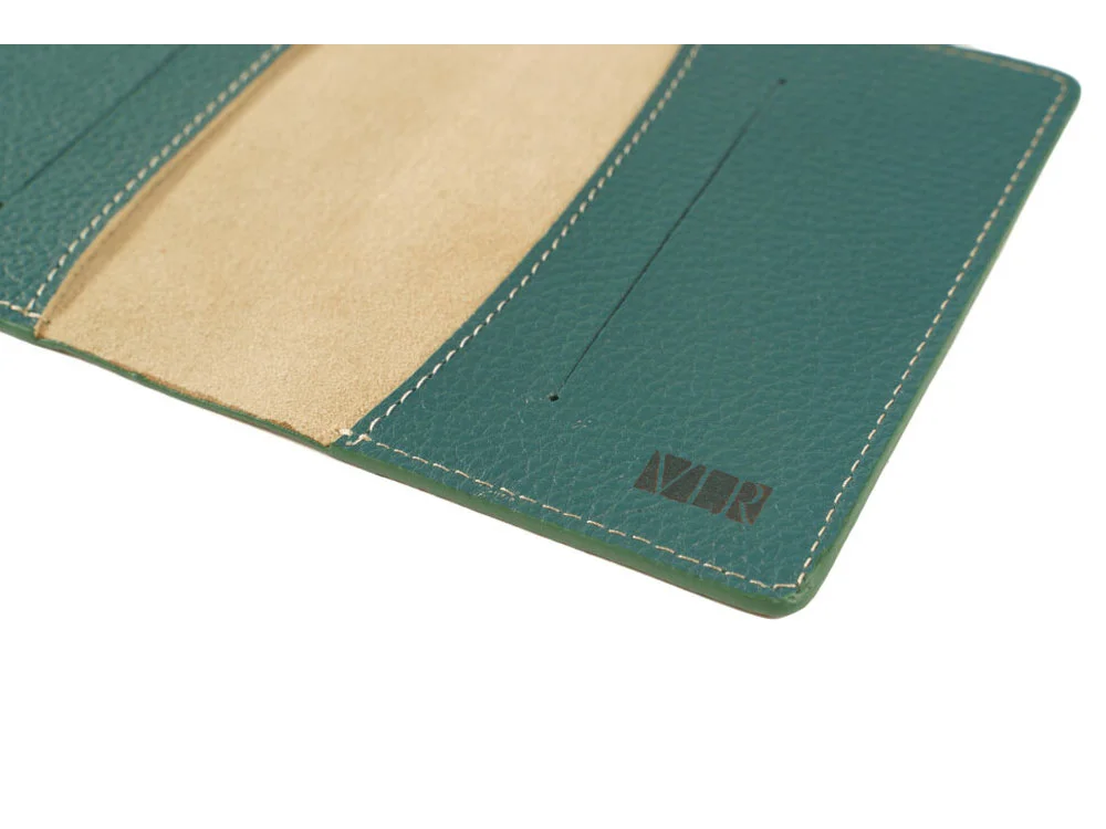 Обложка для паспорта Valerie Concept бежевый/зеленый - фото 4