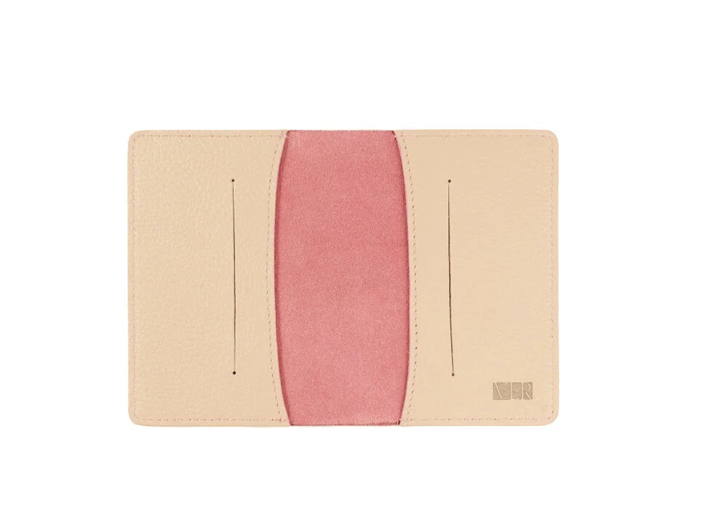 Обложка для паспорта Valerie Concept, розовый/бежевый - фото 2