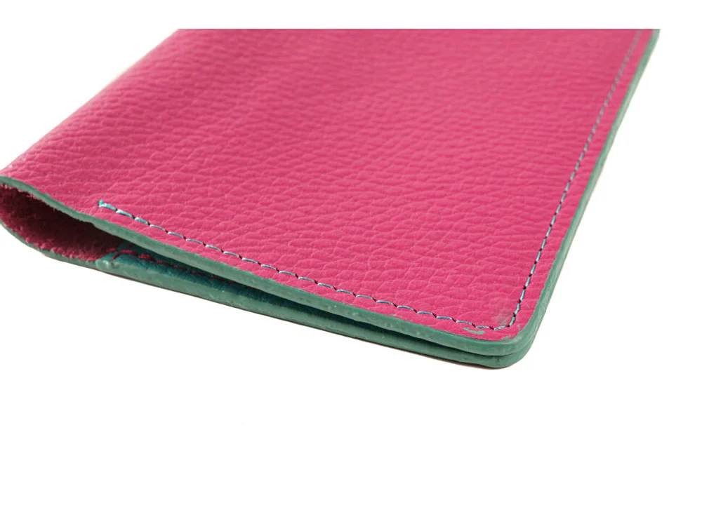 Обложка для паспорта Valerie Concept, фуксия/бирюзовый - фото 5