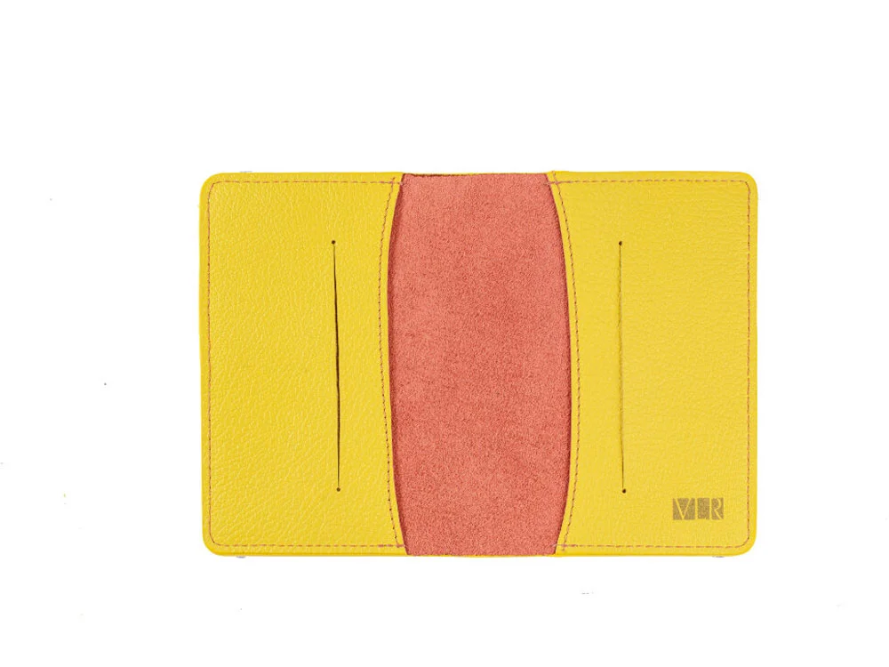 Обложка для паспорта Valerie Concept красный/желтый - фото 2