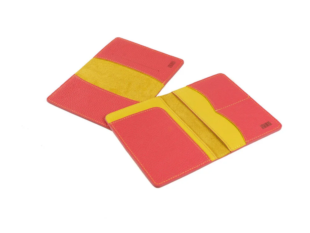 Обложка для паспорта Valerie Concept желтый/красный - фото 6