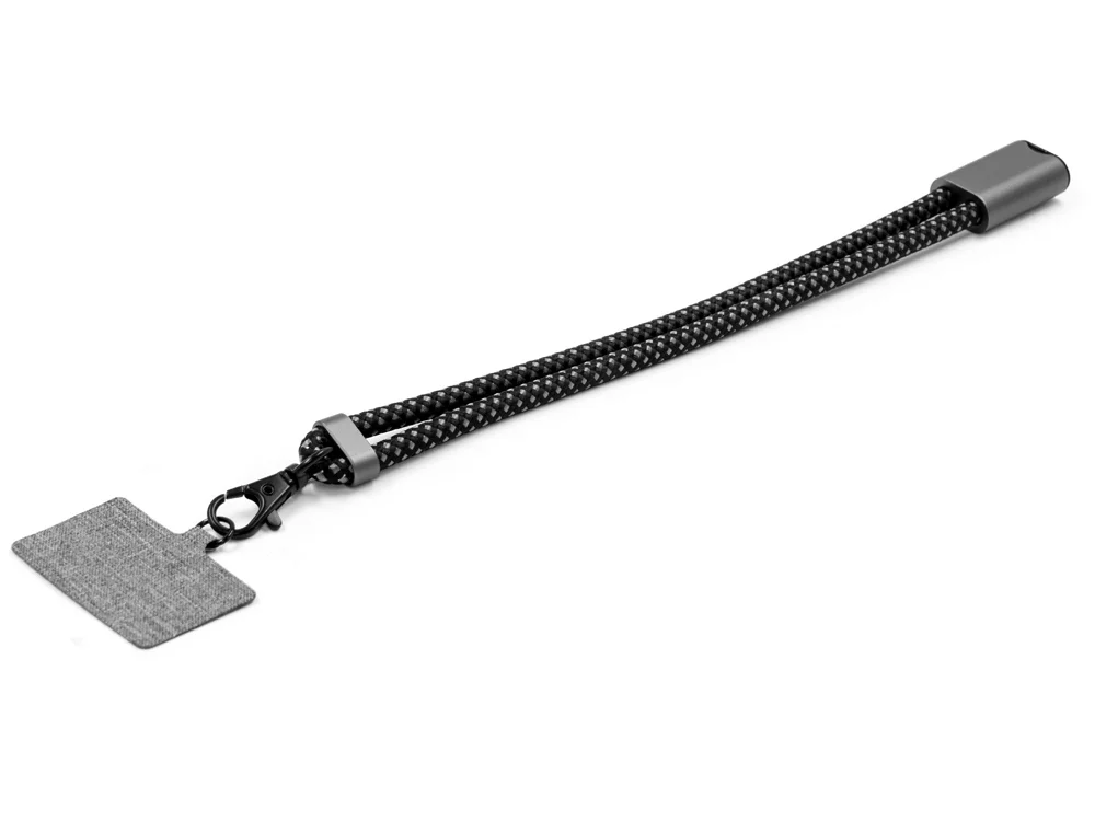 Ремешок-держатель для телефона с зарядным кабелем USB-C- USB-C Lany Wristband Charge Eco серый - фото 2