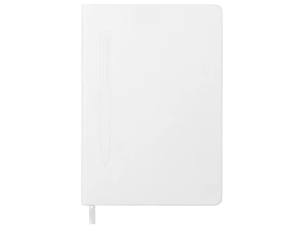 Блокнот А5 Magnet soft-touch с магнитным держателем для ручки белый A5 - фото 4