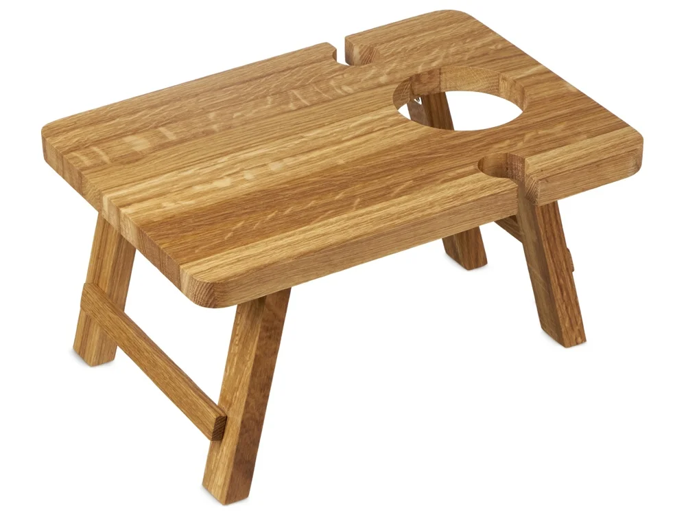 Складной столик из дуба Snack&Wine натуральный коричневый