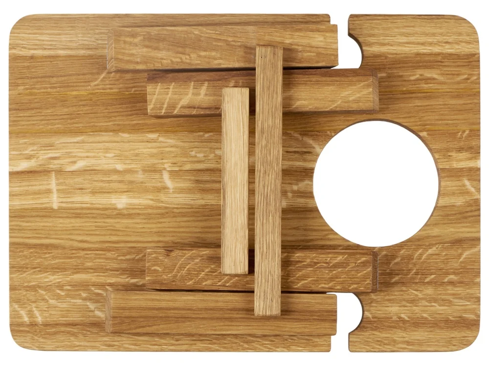 Складной столик из дуба Snack&Wine натуральный коричневый - фото 6