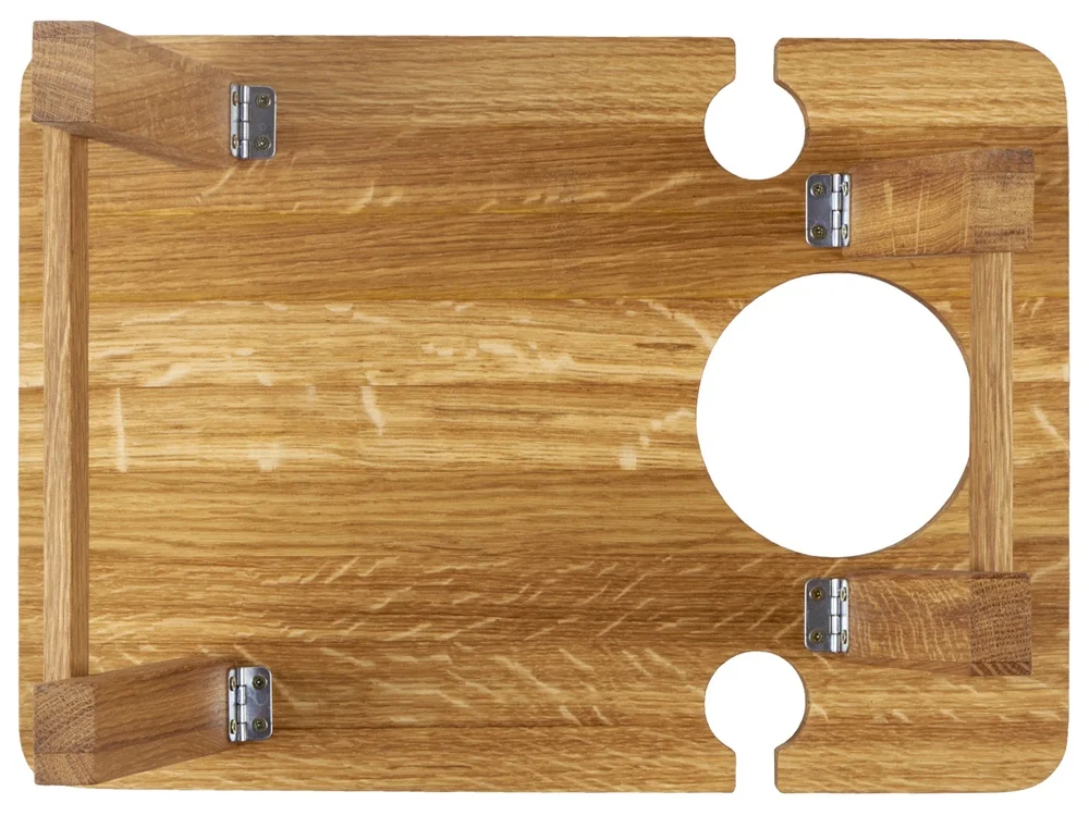 Складной столик из дуба Snack&Wine натуральный коричневый - фото 7