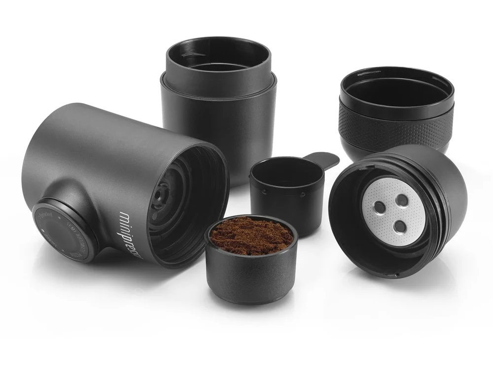 Ручная мини кофемашина Minipresso GR для молотого кофе черный 70 мл - фото 2