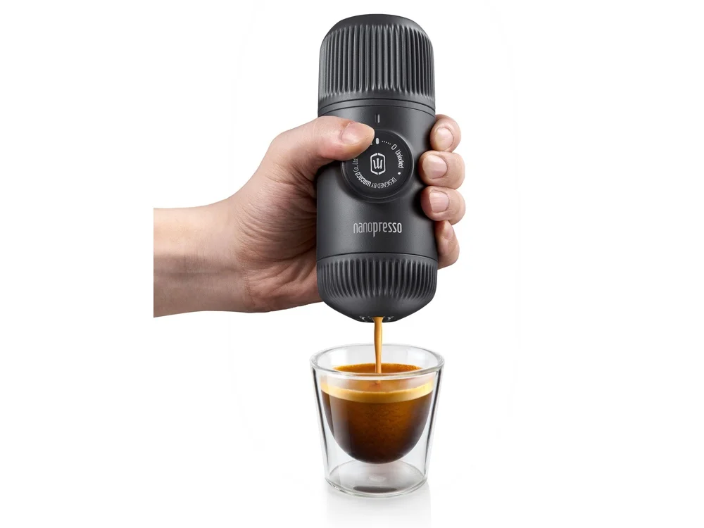 Ручная мини кофемашина Nanopresso + кейс для хранения черный 80 мл - фото 2