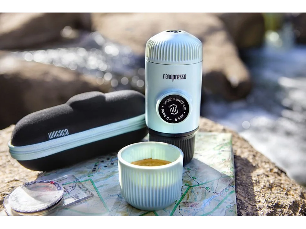 Ручная мини кофемашина Nanopresso Elements голубой 80 мл - фото 4