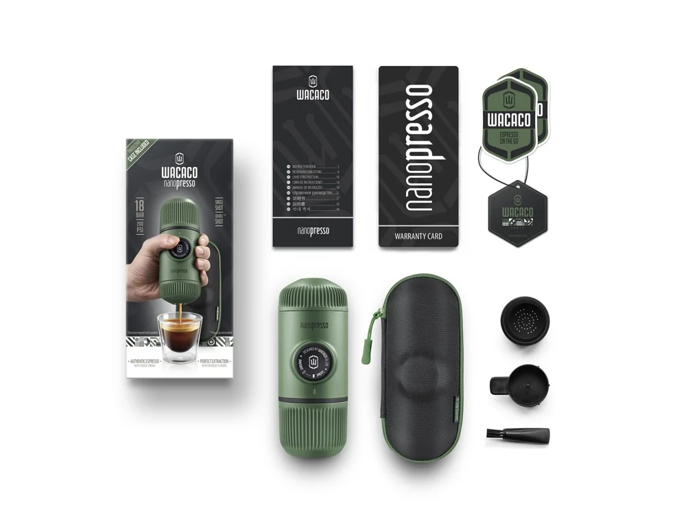 Ручная мини кофемашина Nanopresso Elements зеленый 80 мл - фото 3