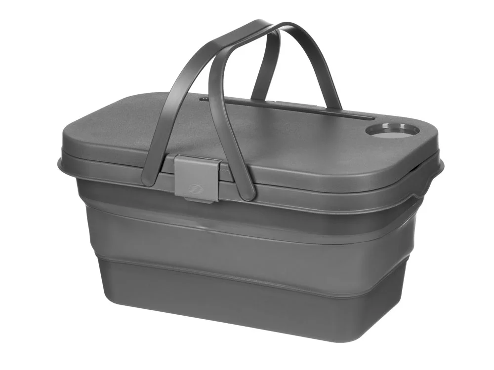 Складная корзинка для пикника со столиком Flod темно-серый - фото 2