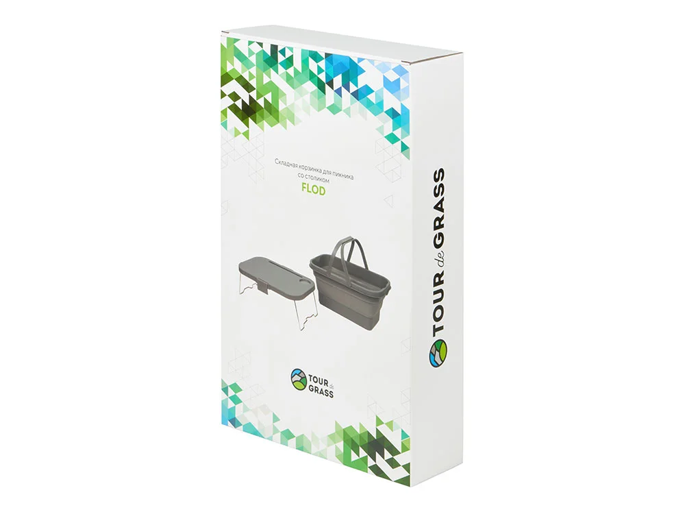 Складная корзинка для пикника со столиком Flod темно-серый - фото 9