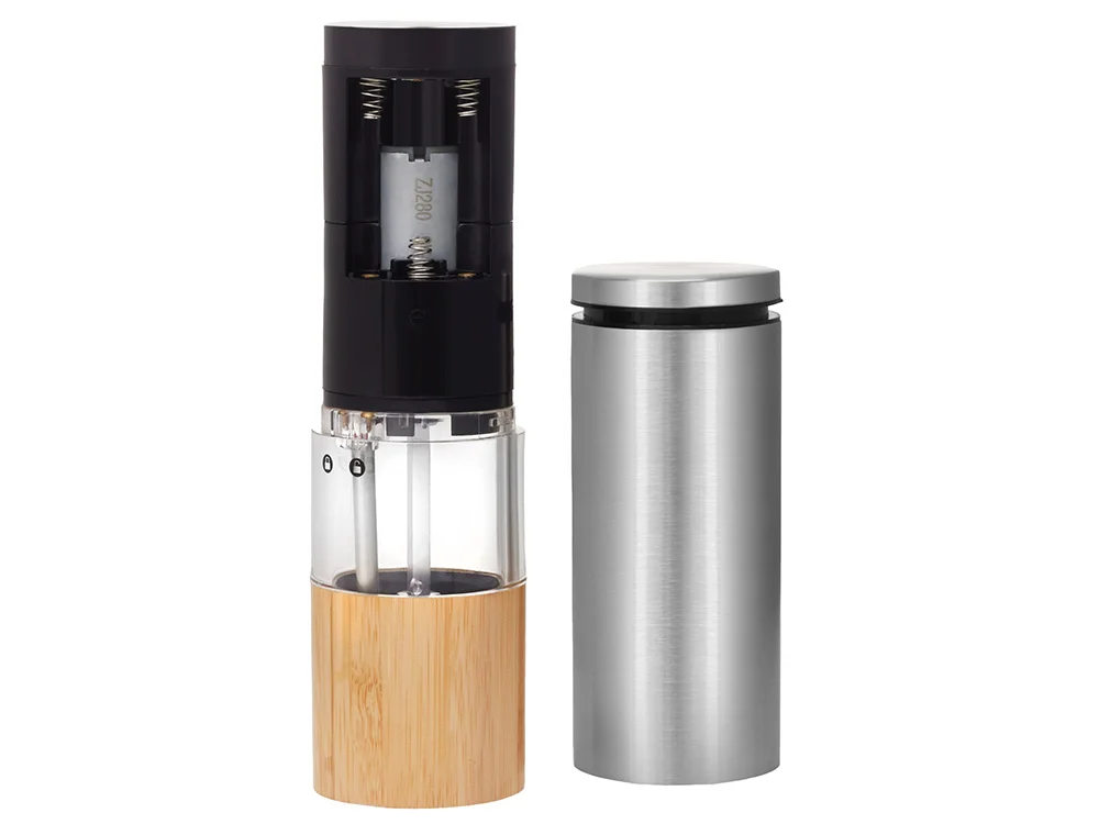 Электрическая мельница для специй, на батарейках «Clove», серебристый, коричневый - фото 4