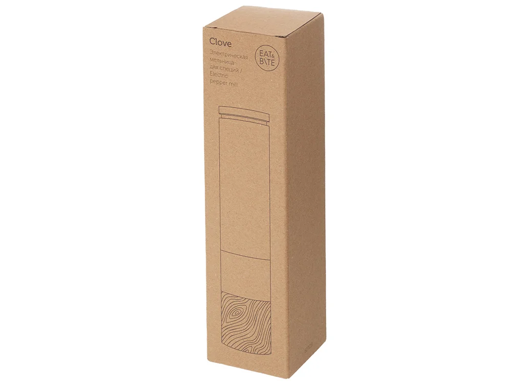 Электрическая мельница для специй, на батарейках «Clove», серебристый, коричневый - фото 6