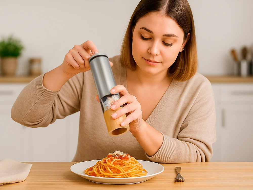 Электрическая мельница для специй, на батарейках «Clove», серебристый, коричневый - фото 8