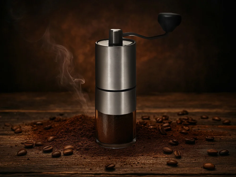 Механическая кофемолка Alegría серебристый 70 мл - фото 10