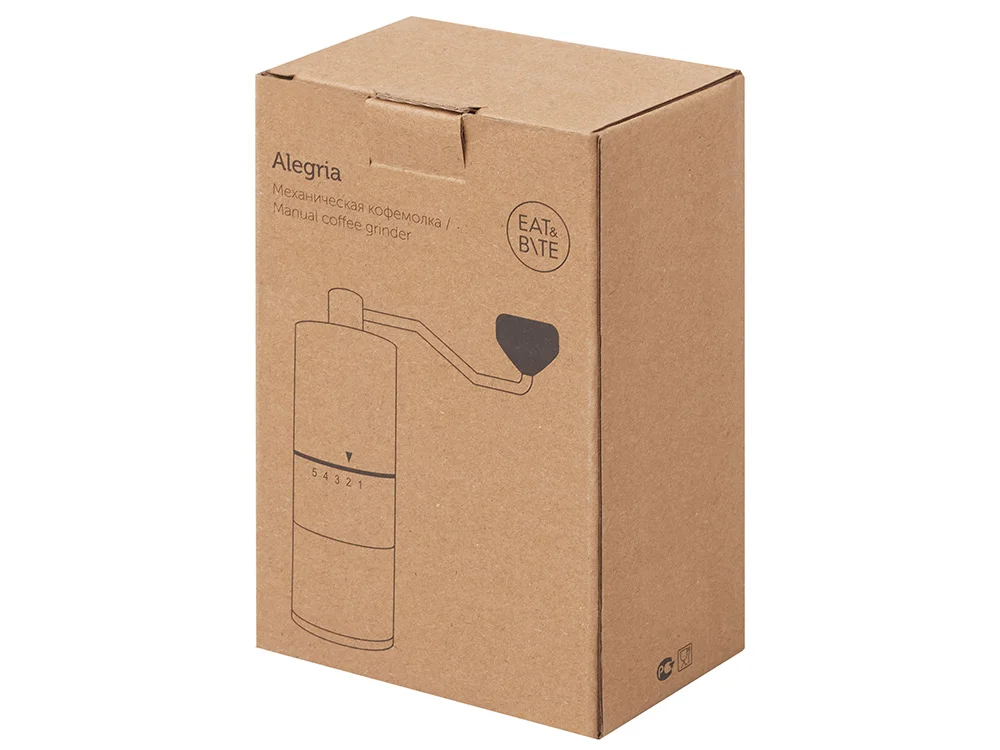 Механическая кофемолка Alegría серебристый 70 мл - фото 9